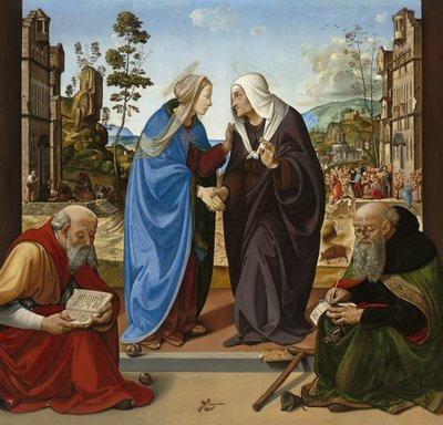 Visitation with St. Nicholas and St. Anthony Abbot, c.1490 by Piero di Cosimo