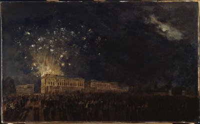 Fireworks for the birth of the Duke of Normandy, circa 1782 by Pierre Antoine Demachy