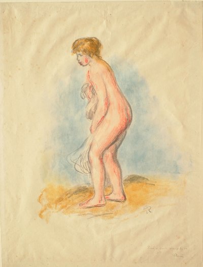Standing Female Bather by Pierre-Auguste Renoir