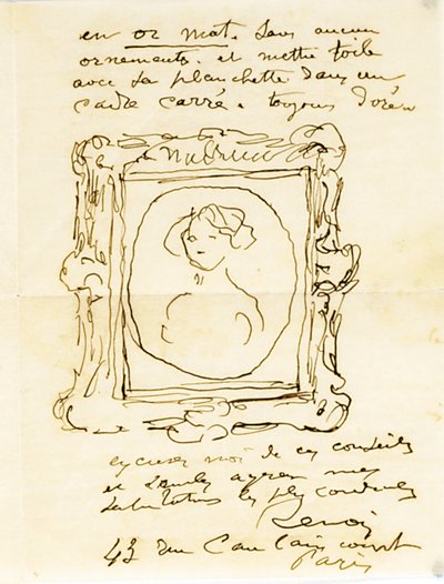 Autograph Letter Signed to Dr. Fritz Thurneyssen, Paris and Les Collettes, 24th June 1908 by Pierre Auguste Renoir