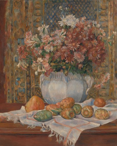 Still Life with Flowers and Prickly Pears by Pierre Auguste Renoir