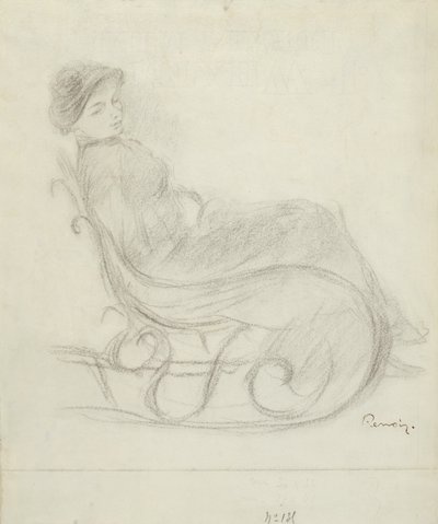 Woman Seated in a Chair; Woman in a Chair, Seen from the Back by Pierre Auguste Renoir