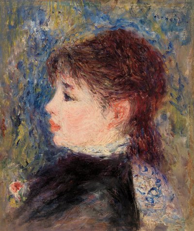 Young Woman with Rose by Pierre Auguste Renoir