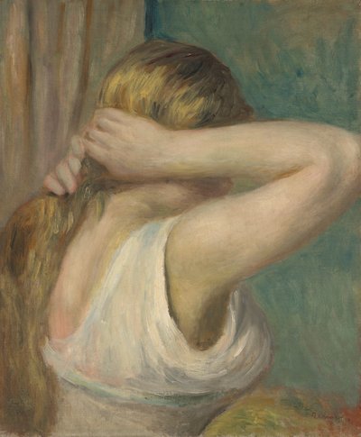 Young Girl with Arms Raised by Pierre Auguste Renoir