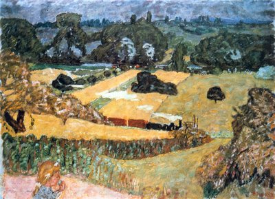 Train and Bardes, Landscape with a Goods Train by Pierre Bonnard