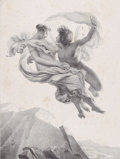 Zephyr and Psyche by Pierre Claude François Delorme