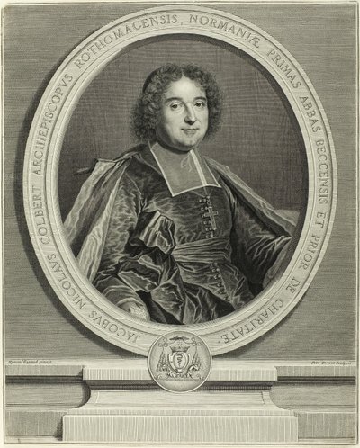 Portrait of Jacques Nicolas Colbert, Archbishop of Rouen by Pierre Drevet
