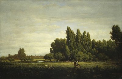 A Meadow Bordered by Trees by Pierre Etienne Theodore Rousseau