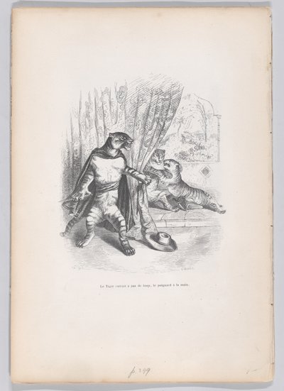 The Tiger entered stealthily, the dagger in his hand by Pierre Francois Godard