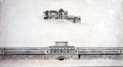 Design for a Neo-Classical Palace by Pierre Francois Leonard Fontaine