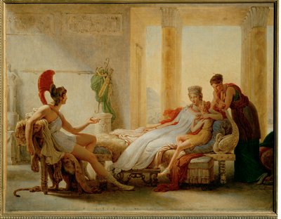 Aeneas and Dido, Sketch for a Larger Oil by Pierre Guérin