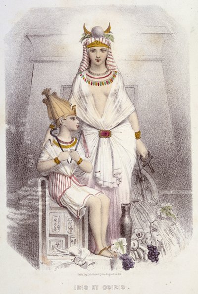 Isis and Osiris - in "Muses and Fairies", by Mery and Foelix, illustrated by G. Staal, ed. G. de Gonet by Pierre Gustave Eugene Staal