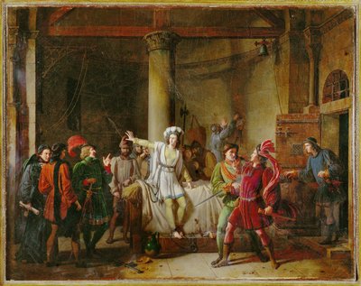 Joan of Arc Imprisoned in Rouen by Pierre Henri Revoil