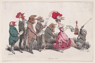 Vocal Concert from Metamorphoses of the Day, 1829 by Pierre Langlumé