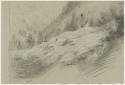 Avalanche in an Alpine Landscape, c.1870 by Pierre Puvis de Chavannes