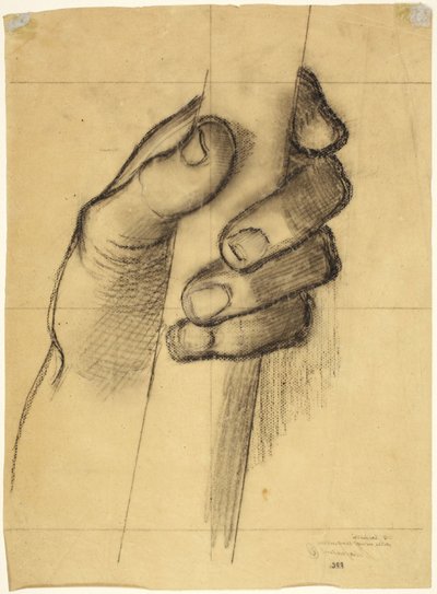 Cartoon of a Hand Holding a Pole by Pierre Puvis de Chavannes