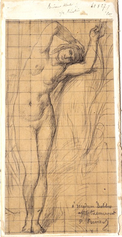 Study for figure of "The Saône" by Pierre Puvis de Chavannes