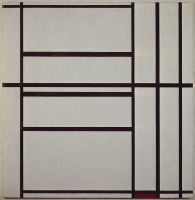 Composition No 1 with Grey and Red 1938-1939 by Piet Mondrian