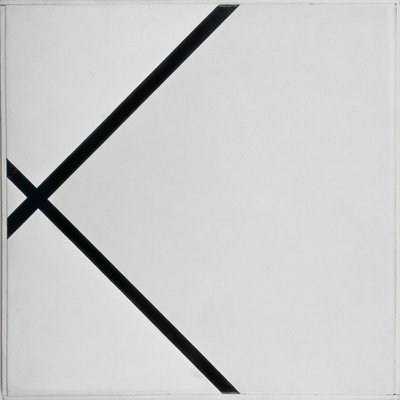 Lozenge Composition with Two Lines by Piet Mondrian