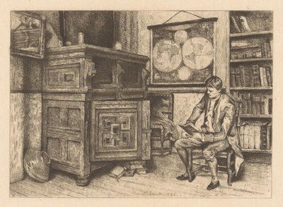 Man Reading in an Interior by Piet Verhaert