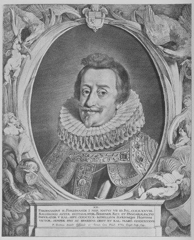 Ferdinand II, Holy Roman Emperor, Engraved by Pieter van Sompel, 1644 by Pieter Claesz Soutman