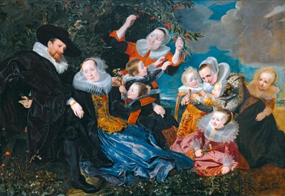 Paulus van Beresteyn and his wife Catarina Both van der Eem with their six children and two servants by Pieter Claesz Soutman