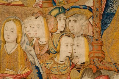 Flemish tapestry. Annunciation. (detail) c.1502-04 by Pieter Coecke van Aelst