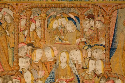 Flemish tapestry. Annunciation. (detail) c.1502-04 by Pieter Coecke van Aelst