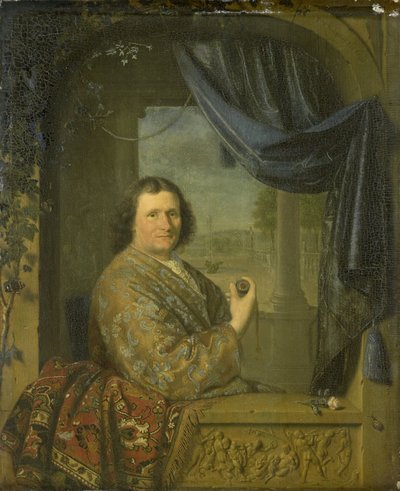 Portrait of a Man with a Watch by Pieter Cornelisz. van Slingelandt
