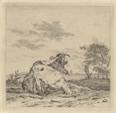 Landscape with Lying Cow by Pieter Janson