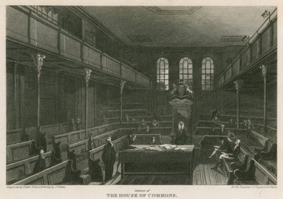 Interior of the House of Commons, Westminster, London by Pieter Jansz. Quast