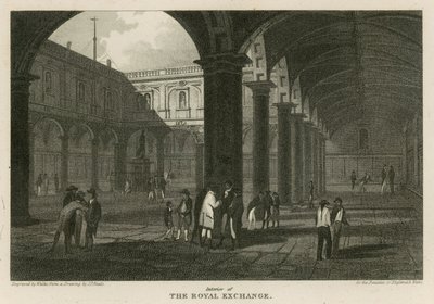 Interior of the Royal Exchange, London by Pieter Jansz. Quast