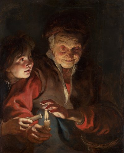 Old woman and boy with candles, c. 1616-1617 by Pieter Paul Rubens