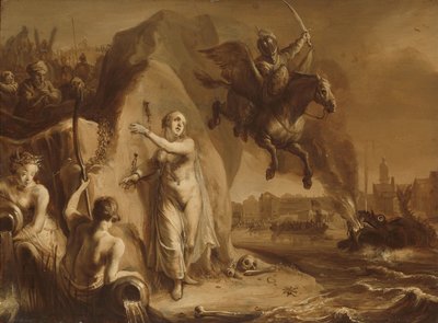 Perseus and Andromeda. Allegory of the Liberation of the Netherlands by Prince Frederik Hendrik by Pieter Symonsz Potter (attributed to)