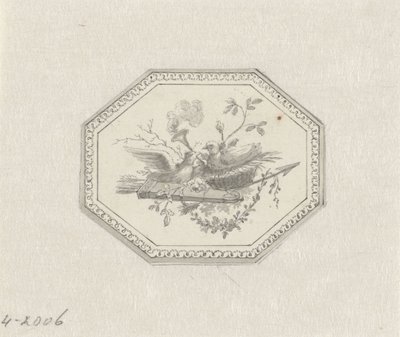 Vignette with Still Life with Fruit by Pieter de Goeje