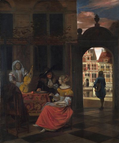 A Musical Party in a Courtyard by Pieter de Hooch