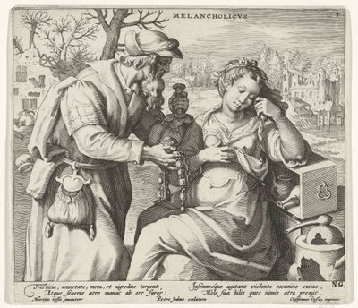 The Melancholic Temperament by Pieter de Jode (I)