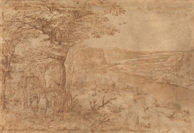 Landscape with pilgrims by Pieter Bruegel the Elder