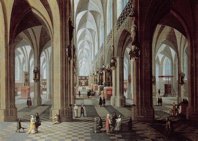 Interior of Antwerp Cathedral by Pieter the Younger Neeffs