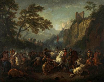 Battle Scene by Pieter van Bloemen