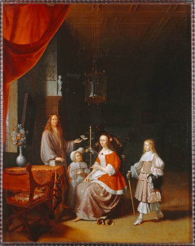 Frans Meerman, Clerk of the City of Leiden and His Family by Pieter van Slingelandt