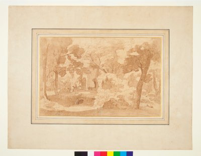 Landscape with a Ruined Building Seen Among Trees by Pietro Testa