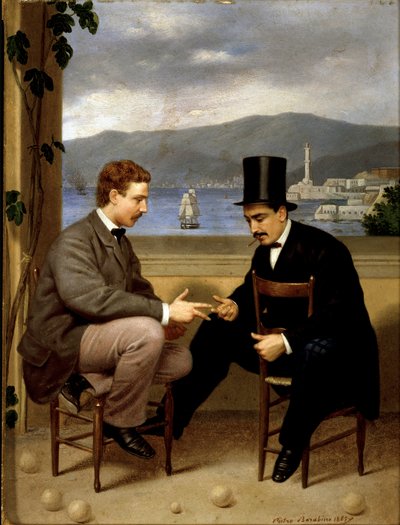 Two Players of Morra by Pietro Barabino