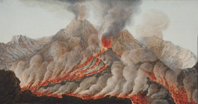 Plate X from Campi Phlegraei: Observations of the Volcanoes of the Two Sicilies by William Hamilton by Pietro Fabris