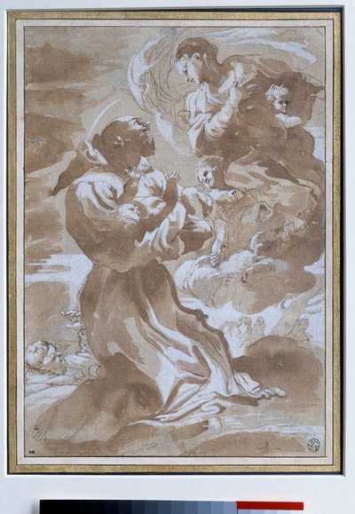 The Virgin Entrusting the Child Jesus to Saint Francis of Assisi by Pietro Faccini