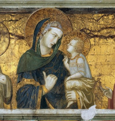 The Virgin and Child Between St. Francis of Assisi and St. John the Evangelist (detail) by Pietro Lorenzetti