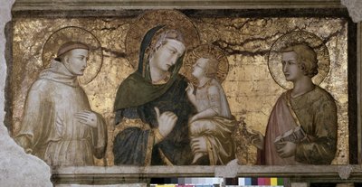 The Virgin and Child Between Saint John and Saint Francis by Pietro Lorenzetti
