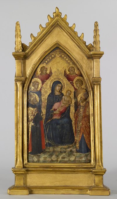 Virgin and Child with Saints Augustine, Nicholas, Catherine, Lucy and Angels, c.1340-45 by Pietro Lorenzetti