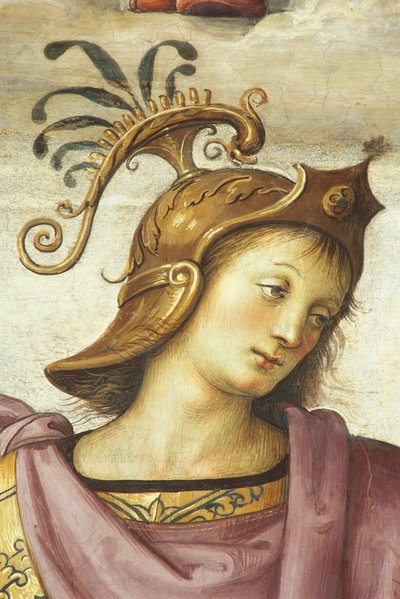 Publius Scipio, by Perugino, fresco, Hall of Audience, College of Cambio, Palazzo dei Priori, Perugia, Umbria, Italy by Pietro Perugino