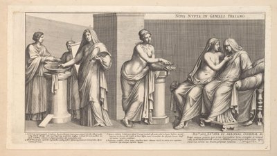 Aldobrandini Wedding (left part) by Pietro Sante Bartoli